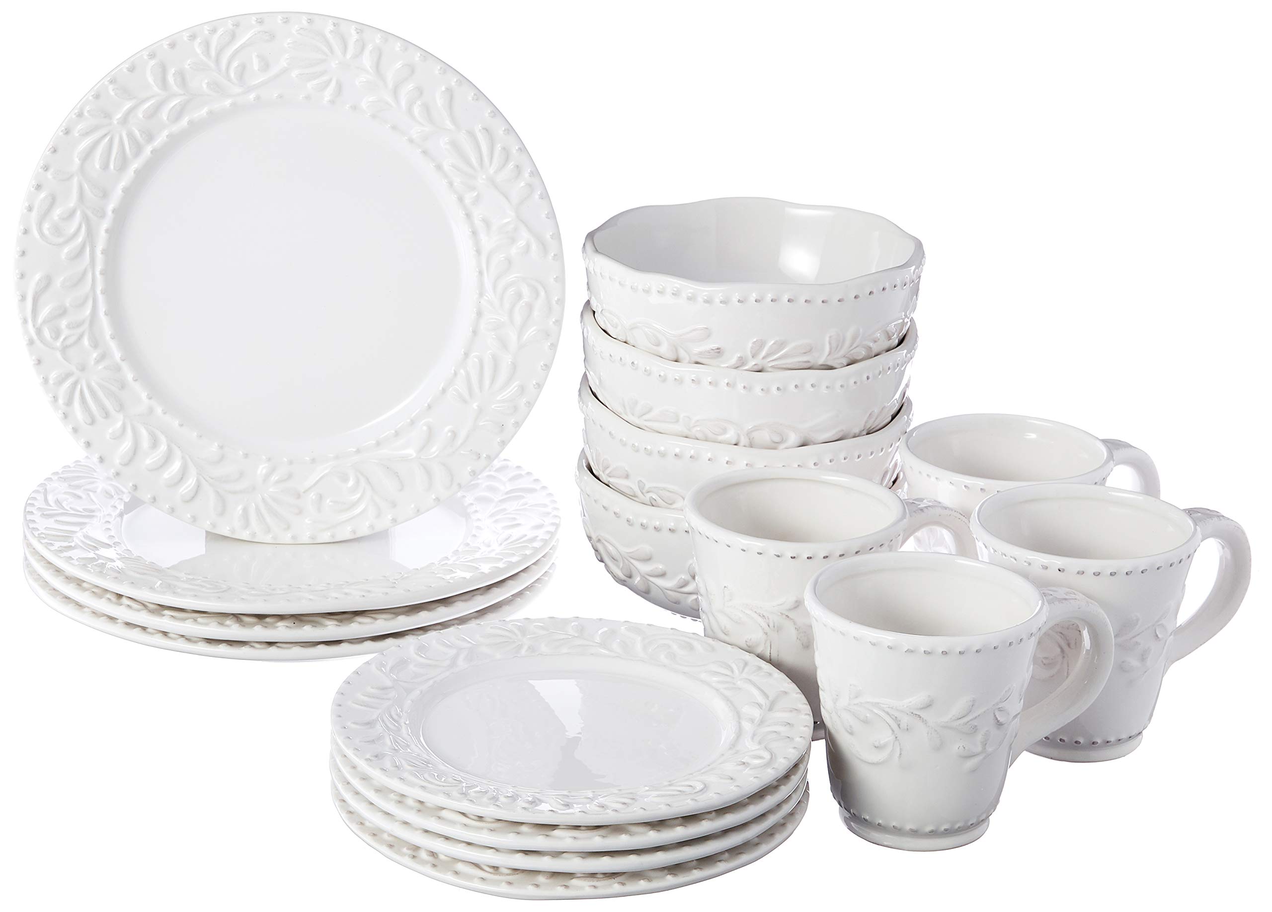 Amazon.com | American Atelier Round Dinnerware Sets | White
